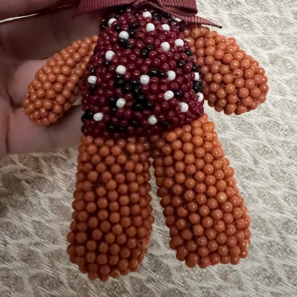 Brown Beaded Bear Keychain - Picture 3 of 4